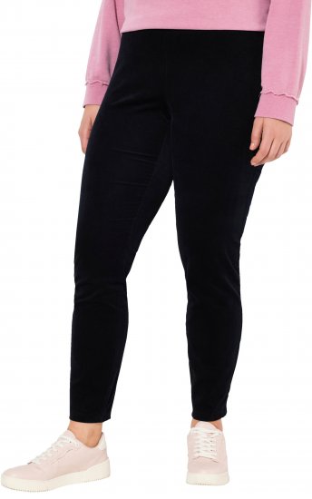 Ulla Popken Corduroy Leggings Navy - Džinsai & Kelnės Didelėse Dydžiuose – Plus Size - 