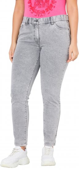 Ulla Popken Stretch Cotton Cargo Crop Pants White - Džinsai & Kelnės Didelėse Dydžiuose – Plus Size - 