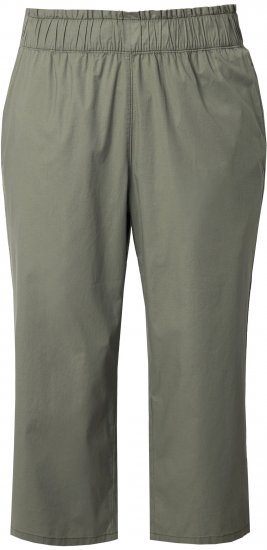 Ulla Popken Stretch Fit Paper Bag Culottes Green - Džinsai & Kelnės Didelėse Dydžiuose – Plus Size - 