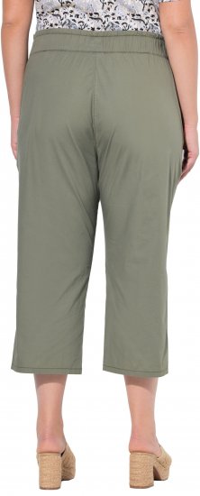Ulla Popken Stretch Fit Paper Bag Culottes Green - Džinsai & Kelnės Didelėse Dydžiuose – Plus Size - 