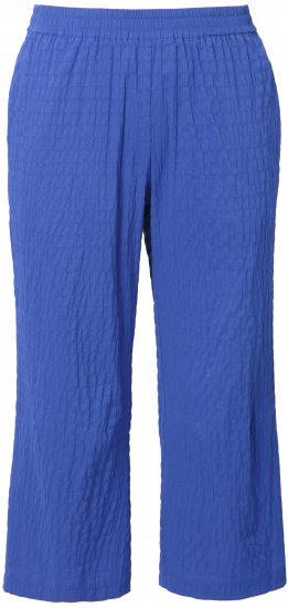 Ulla Popken Textured Elastic Waist Cropped Pants Opal Green - Džinsai & Kelnės Didelėse Dydžiuose – Plus Size - 