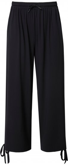 Ulla Popken Quick Drying Split Leg Elastic Waist Joggers Black - Džinsai & Kelnės Didelėse Dydžiuose – Plus Size - 