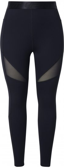 Ulla Popken Mesh Panel Quick Drying Performance Leggings Black - Džinsai & Kelnės Didelėse Dydžiuose – Plus Size - 