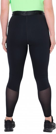 Ulla Popken Mesh Panel Quick Drying Performance Leggings Black - Džinsai & Kelnės Didelėse Dydžiuose – Plus Size - 