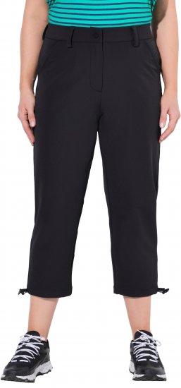 Ulla Popken Ultra Light Triple Function Cropped Softshell Pants Black - Džinsai & Kelnės Didelėse Dydžiuose – Plus Size - 