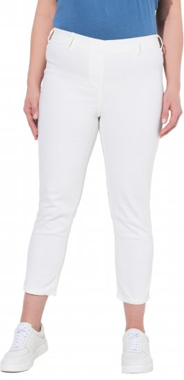Ulla Popken Cropped Jeggings Snow White - Džinsai & Kelnės Didelėse Dydžiuose – Plus Size - 