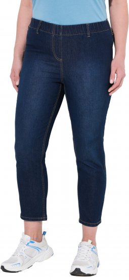 Ulla Popken Cropped Jeggings Denim Blue - Džinsai & Kelnės Didelėse Dydžiuose – Plus Size - 