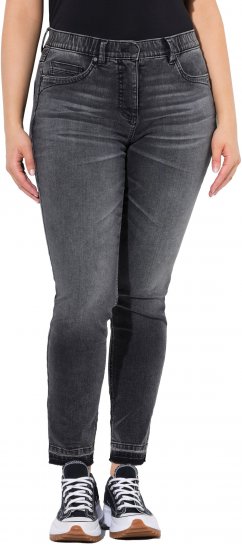 Ulla Popken Raw Edge Stretch Fit Jeans Black - Džinsai & Kelnės Didelėse Dydžiuose – Plus Size - 