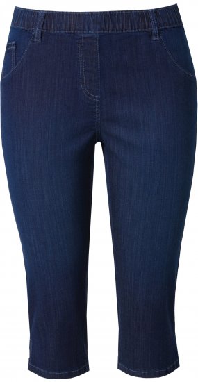 Ulla Popken Denim Elastic Waist Capres Blue - Džinsai & Kelnės Didelėse Dydžiuose – Plus Size - 