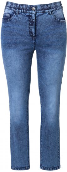 Ulla Popken Vintage Wash Stretch Fit Jeans Blue Denim - Džinsai & Kelnės Didelėse Dydžiuose – Plus Size - 