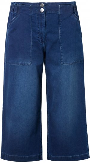 Ulla Popken Denim Culottes Denim Blue - Džinsai & Kelnės Didelėse Dydžiuose – Plus Size - 