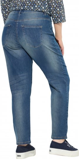 Ulla Popken Decorative Seam Stretch Fit Boyfriend Jeans Blue - Džinsai & Kelnės Didelėse Dydžiuose – Plus Size - 