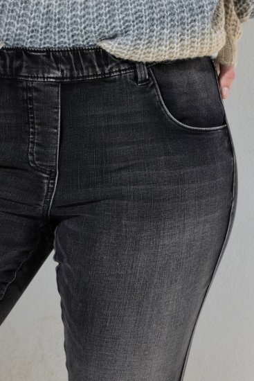 Ulla Popken Vintage Wash Jeggings Black - Tamprės - Tamprės didelių dydžių