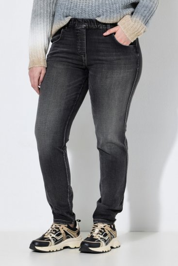 Ulla Popken Vintage Wash Jeggings Black - Tamprės - Tamprės didelių dydžių