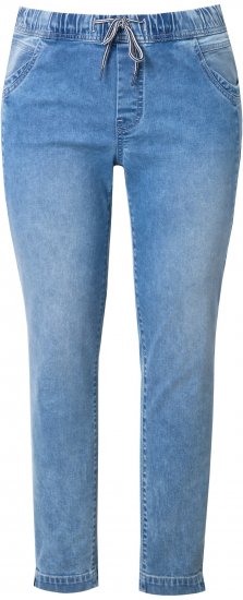 Ulla Popken Drawstring Jeggings Blue Denim - Džinsai & Kelnės Didelėse Dydžiuose – Plus Size - 