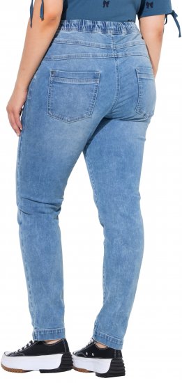 Ulla Popken Drawstring Jeggings Blue Denim - Džinsai & Kelnės Didelėse Dydžiuose – Plus Size - 