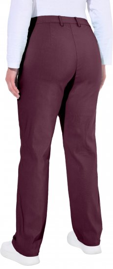 Ulla Popken Thermal Stretch Fit Mony Pants Aubergine - Džinsai & Kelnės Didelėse Dydžiuose – Plus Size - 