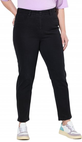 Ulla Popken Stretch Fit Mom Jeans Black - Džinsai & Kelnės Didelėse Dydžiuose – Plus Size - 