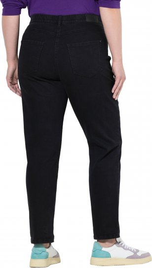 Ulla Popken Stretch Fit Boyfriend Jeans Black - Džinsai & Kelnės Didelėse Dydžiuose – Plus Size - 