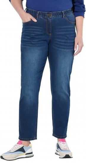 Ulla Popken Stretch Fit Boyfriend Jeans Blue - Džinsai & Kelnės Didelėse Dydžiuose – Plus Size - 