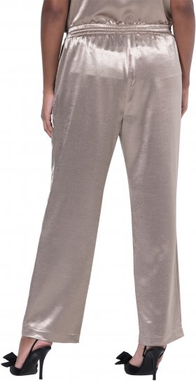 Ulla Popken Metallic Satin Elastic Waist Pants Orange - Džinsai & Kelnės Didelėse Dydžiuose – Plus Size - 