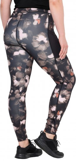 Ulla Popken Abstract Print Quick Dry Sports Leggings Black - Džinsai & Kelnės Didelėse Dydžiuose – Plus Size - 