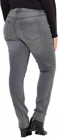Ulla Popken Rivet Studded Stretch Fit Jeans Grey Denim - Džinsai & Kelnės Didelėse Dydžiuose – Plus Size - 