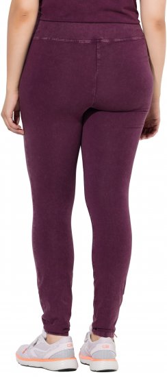 Ulla Popken Acid Wash Decorative Seam Leggings Purple - Džinsai & Kelnės Didelėse Dydžiuose – Plus Size - 