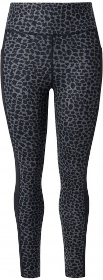 Ulla Popken Quick Drying Leopard Print Sport Leggings Black - Džinsai & Kelnės Didelėse Dydžiuose – Plus Size - 