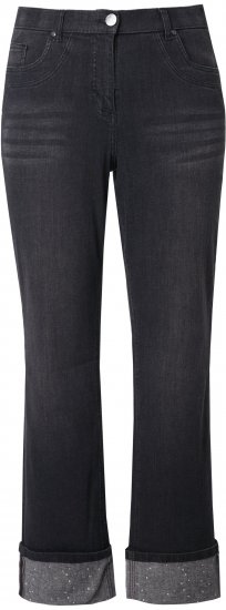 Ulla Popken Rhinestone Studded Jeans Grey - Džinsai & Kelnės Didelėse Dydžiuose – Plus Size - 