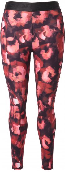 Ulla Popken Abstract Flower Print Performance Leggings Red - Džinsai & Kelnės Didelėse Dydžiuose – Plus Size - 