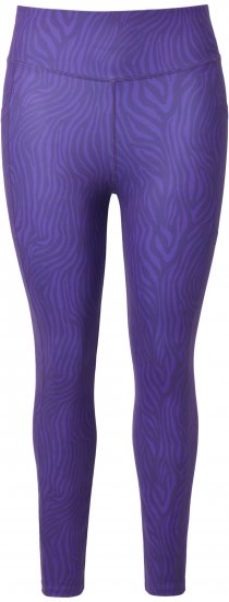 Ulla Popken Neon Zebra Print Performance Leggings Purple - Džinsai & Kelnės Didelėse Dydžiuose – Plus Size - 