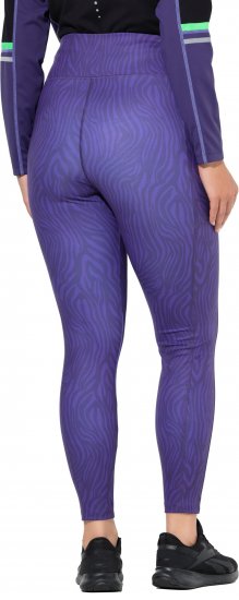 Ulla Popken Neon Zebra Print Performance Leggings Purple - Džinsai & Kelnės Didelėse Dydžiuose – Plus Size - 