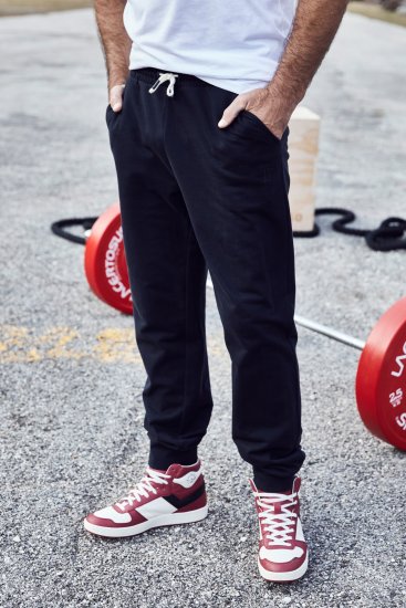 JP1880 Sweatpants Modern Fit Lightweight Black - VYRIŠKI DRABUŽIAI MT-6XLT - Drabužiai aukštiems vyrams