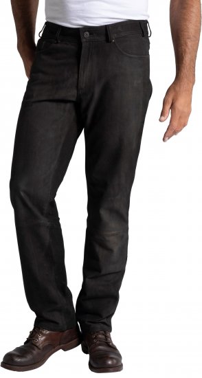 JP1880 Leather Pants Regular Fit Buffalo Nubuck Dark Brown - Džinsai ir kelnės - Džinsai ir Kelnės - W40-W70