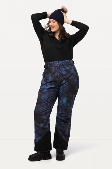 Ulla Popken Functional Ski Trousers Waterproof Velcro Closure Navy - Slidinėjimo apranga - 