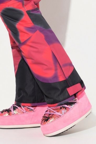 Ulla Popken Hyprar Ski Pants Waterproof Velcro Closure Shaped Knees Berry Pink - Slidinėjimo apranga - 