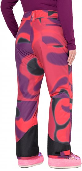 Ulla Popken Hyprar Ski Pants Waterproof Velcro Closure Shaped Knees Berry Pink - Džinsai & Kelnės Didelėse Dydžiuose – Plus Size - 