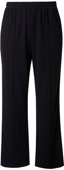 Ulla Popken Rose Wide Leg Stretch Waist Trousers Black - Džinsai & Kelnės Didelėse Dydžiuose – Plus Size - 