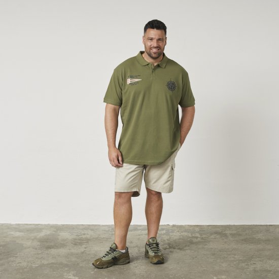 North Latitude 61129 Pikė Polo su Siuvinėjimu ant Krūtinės Alyvuogių Žalia - Polo marškinėliai - Polo marškinėliai - 2XL-8XL