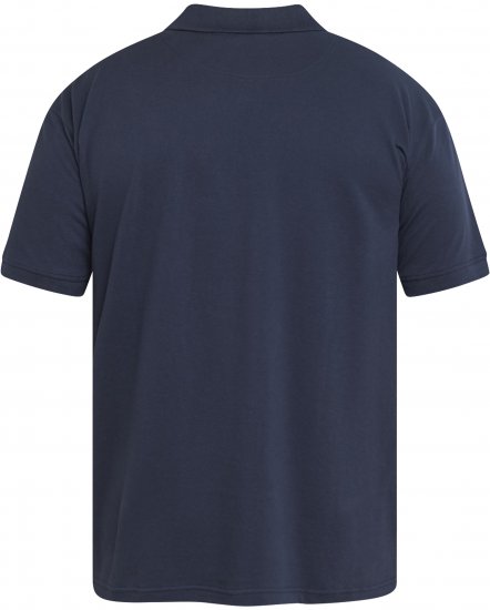 North Latitude 61131 Pikė Polo su Kontrastingomis Rankovėmis ir Siuvinėjimu Tamsiai Mėlyna - Polo marškinėliai - Polo marškinėliai - 2XL-8XL