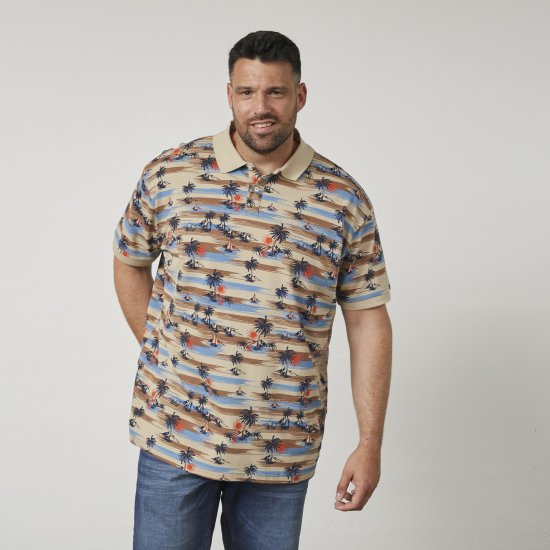 North Latitude 61133 Pikė Polo su Visu Paviršiumi Spauda Smėlio - Polo marškinėliai - Polo marškinėliai - 2XL-8XL