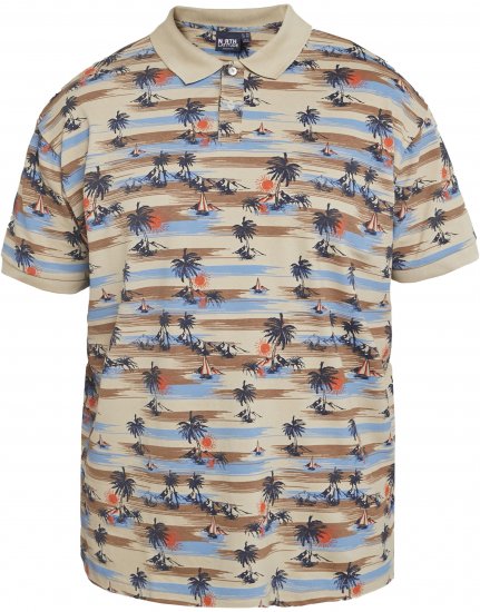 North Latitude 61133 Pikė Polo su Visu Paviršiumi Spauda Smėlio - Polo marškinėliai - Polo marškinėliai - 2XL-8XL