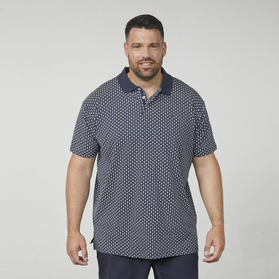 North Latitude 61134 Džersio Polo su Visu Paviršiumi Spauda Tamsiai Mėlyna - Polo marškinėliai - Polo marškinėliai - 2XL-8XL