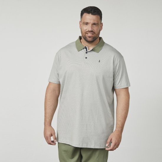 North Latitude 61136 Dryžuoti Siūlais Dažyti Polo Marškinėliai Alyvuogių Žalia - Polo marškinėliai - Polo marškinėliai - 2XL-8XL