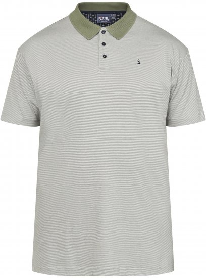 North Latitude 61136 Dryžuoti Siūlais Dažyti Polo Marškinėliai Alyvuogių Žalia - Polo marškinėliai - Polo marškinėliai - 2XL-8XL