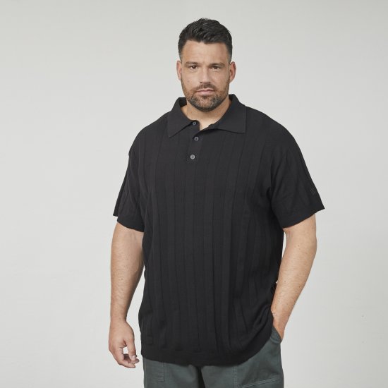 North Latitude 61329 Megztas Polo Marškinėliai Trumpomis Rankovėmis Juoda - Polo marškinėliai - Polo marškinėliai - 2XL-8XL