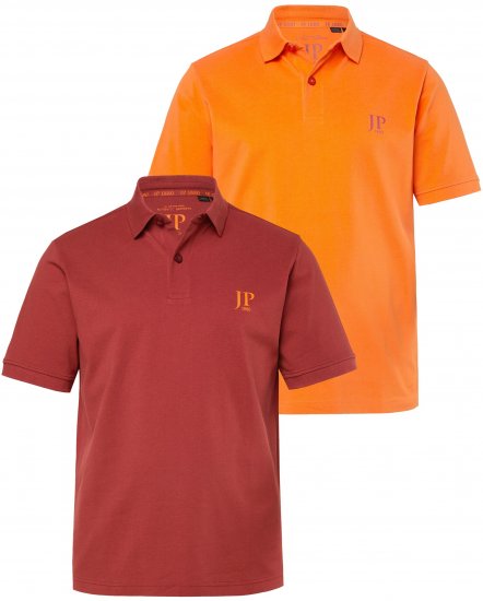 JP1880 Polo Shirts 2-pack Piqué Red Orange - Polo marškinėliai - Polo marškinėliai - 2XL-8XL