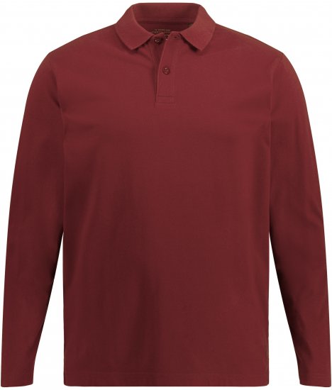 JP1880 Polo Shirt Long Sleeve Piqué Red - Polo marškinėliai - Polo marškinėliai - 2XL-8XL