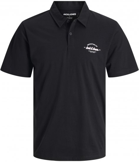 Jack & Jones Brandon Short Sleeve Polo Black - Polo marškinėliai - Polo marškinėliai - 2XL-8XL